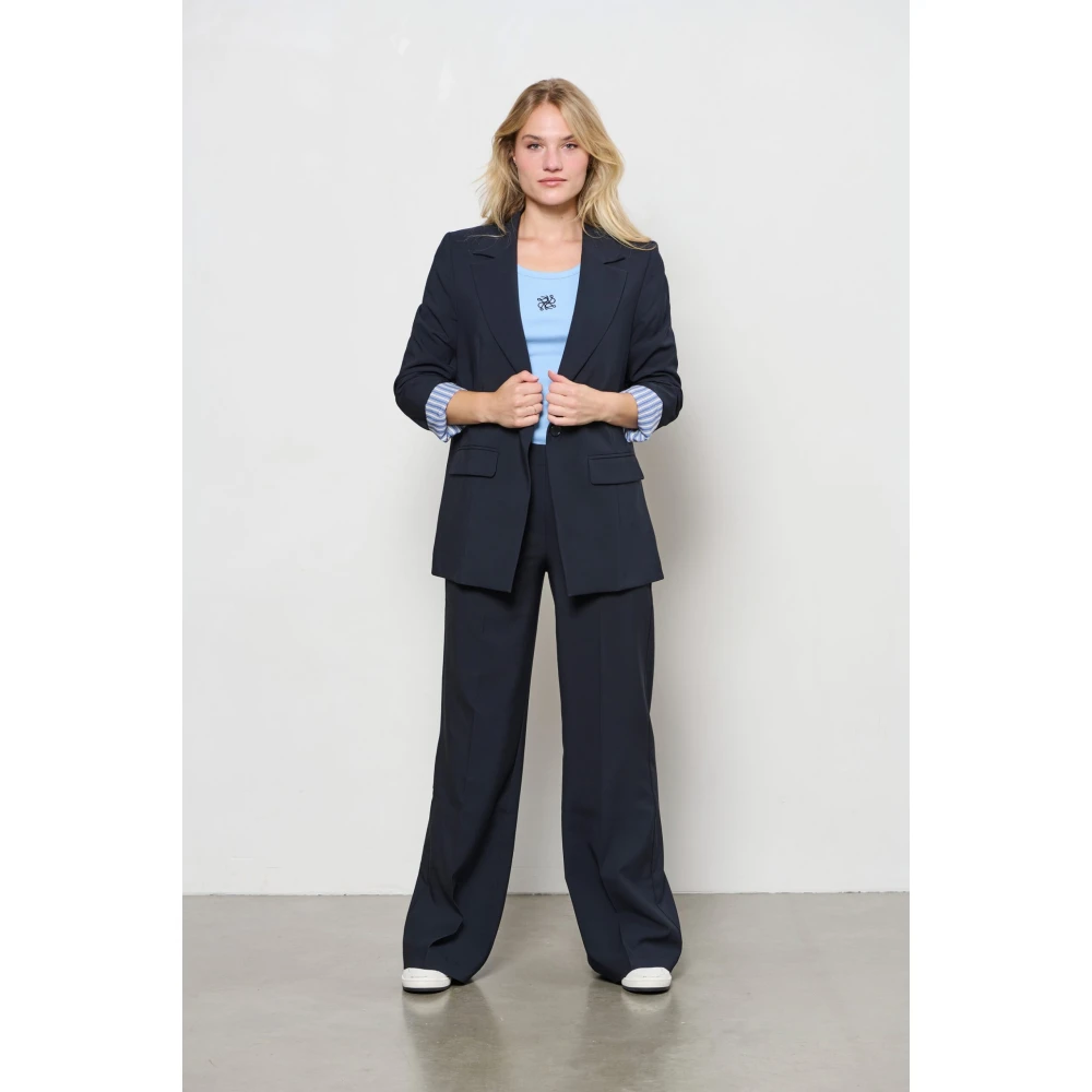 &Co Woman Blazer Heren Bruin Blue Dames