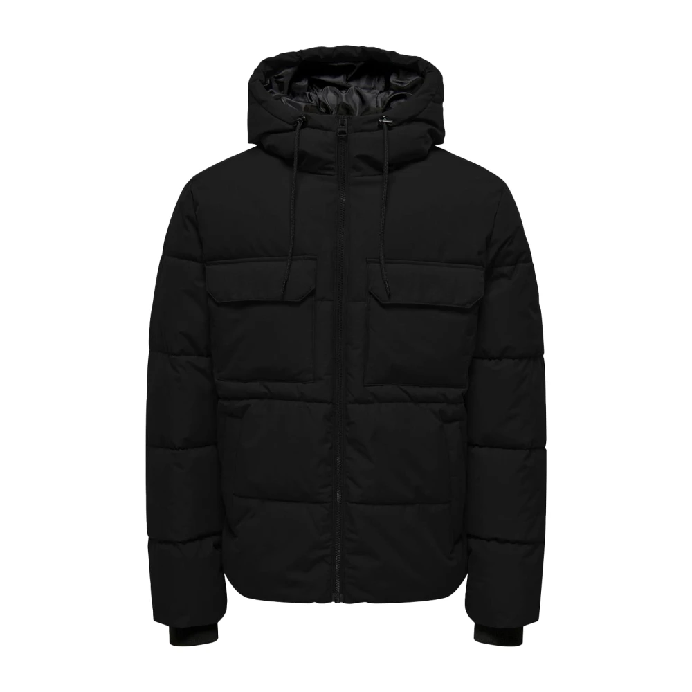Only & Sons Casual Denim Jack voor Mannen Black Heren