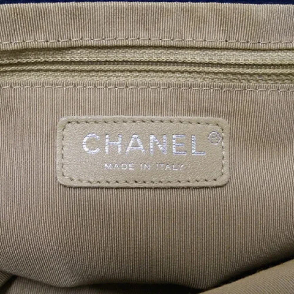 Chanel Vintage Pre-owned Leather totes Blue Dames