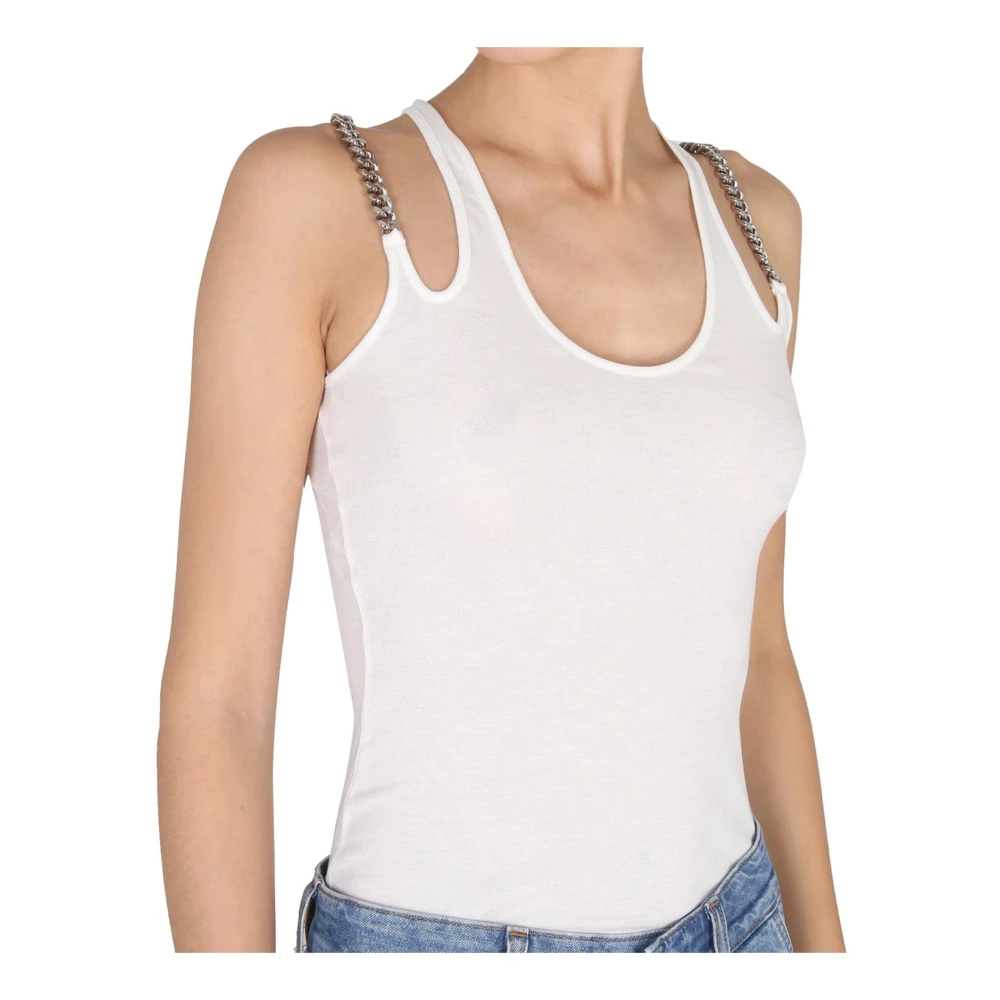 Stella Mccartney Kettingtop met Logodetail White Dames