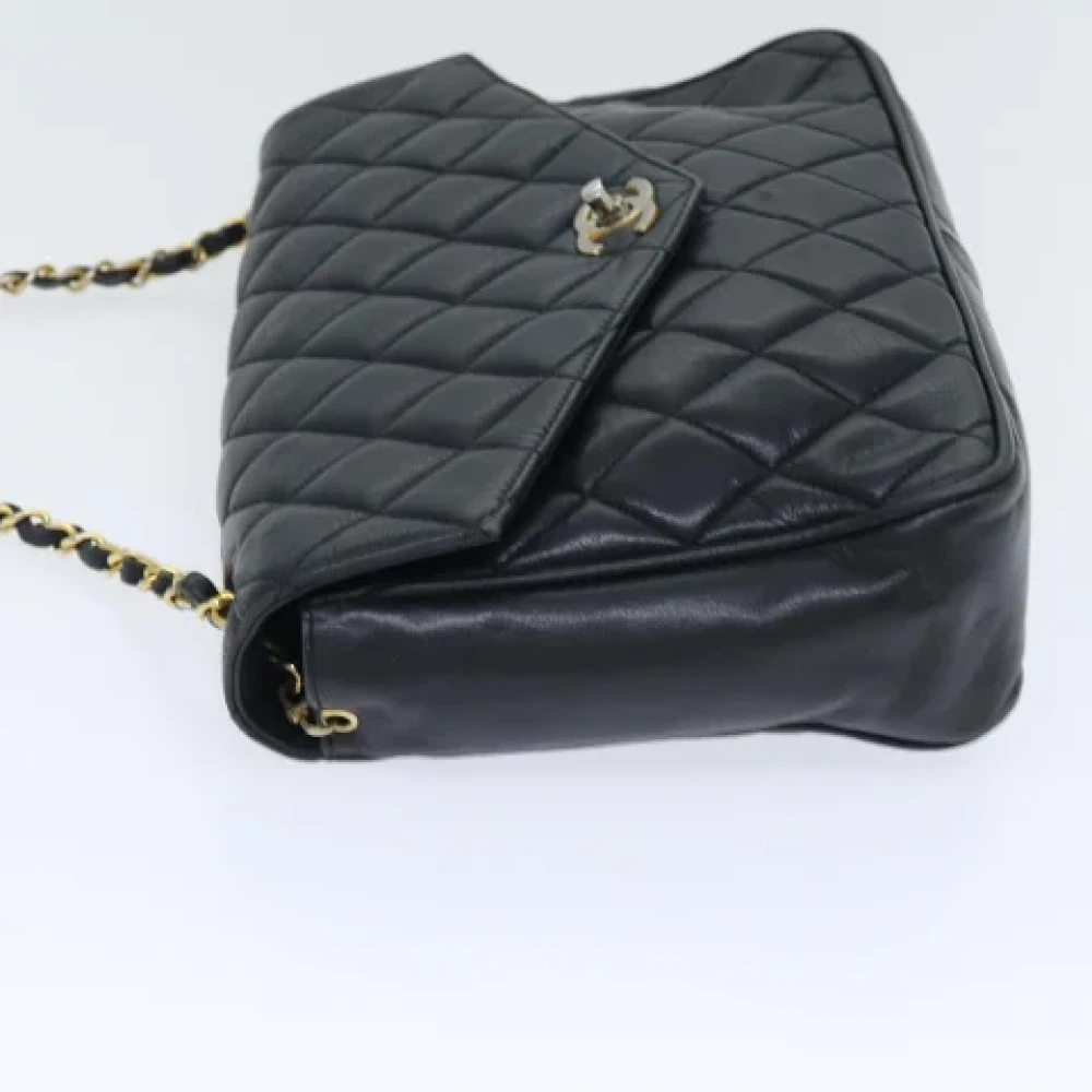 Chanel Vintage Pre-owned Leather shoulder-bags Black Dames