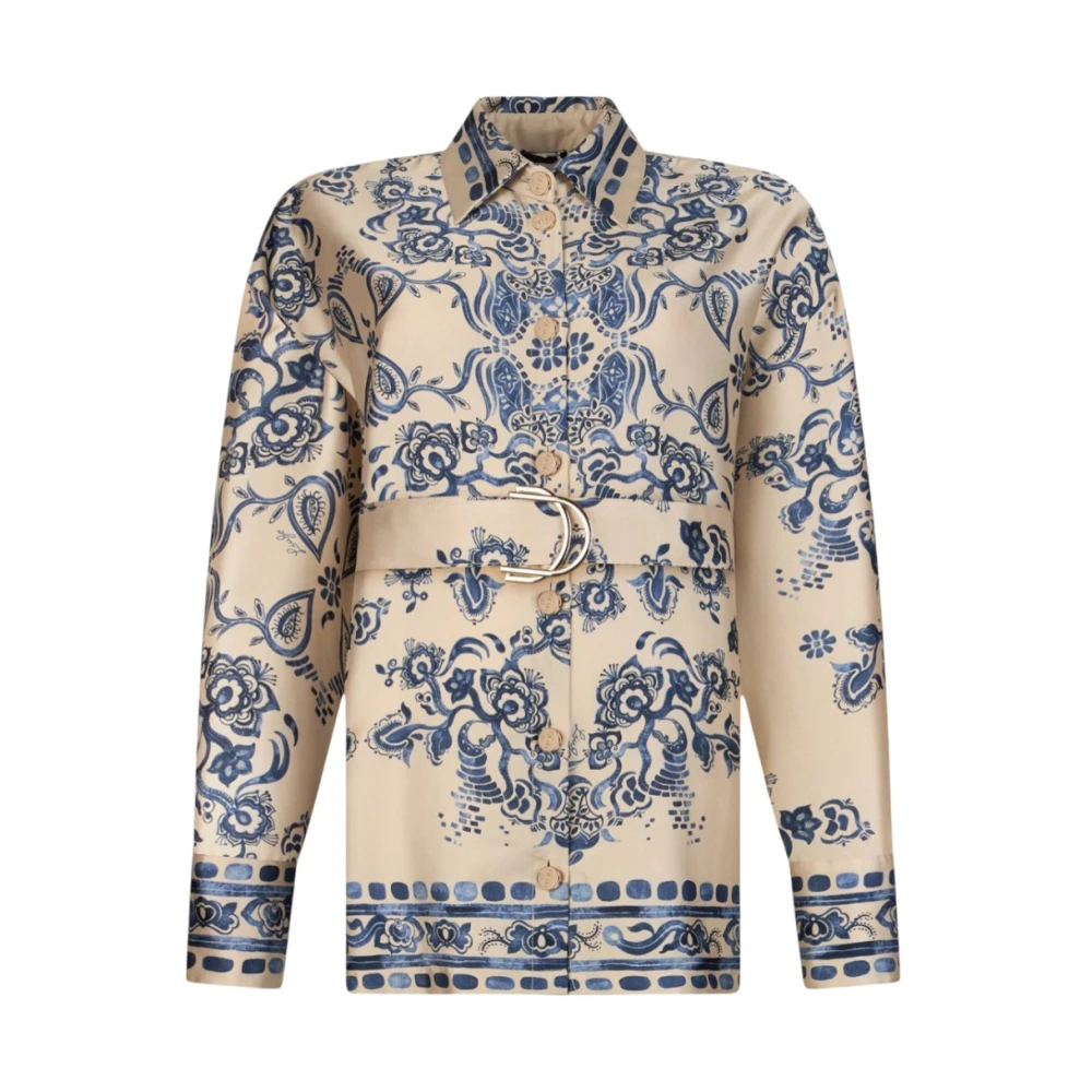 Liu Jo Women's Multicolor Shirt Dresses, L, Foulard Print Shirt