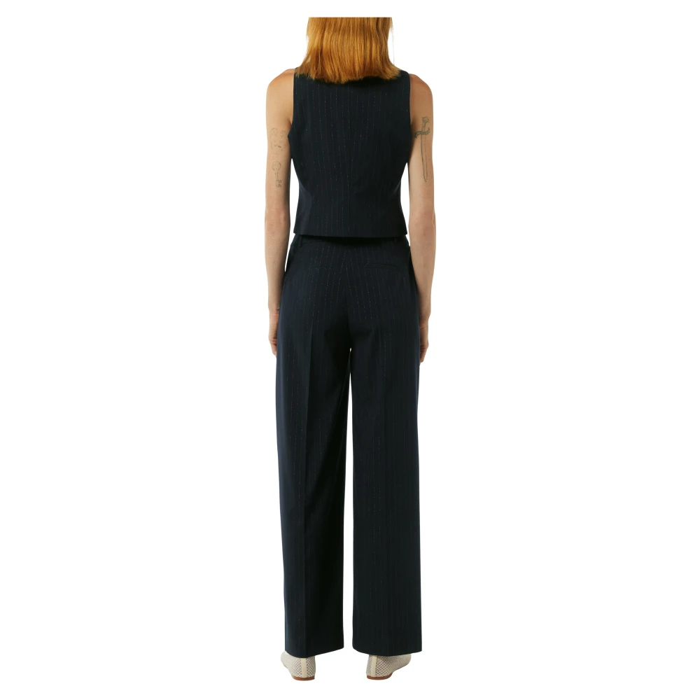 comma Glitterende Indoor Vest Blue Dames