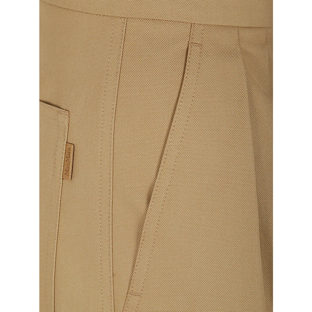 Max Mara Antidrop Canvas Broek Beige Dames