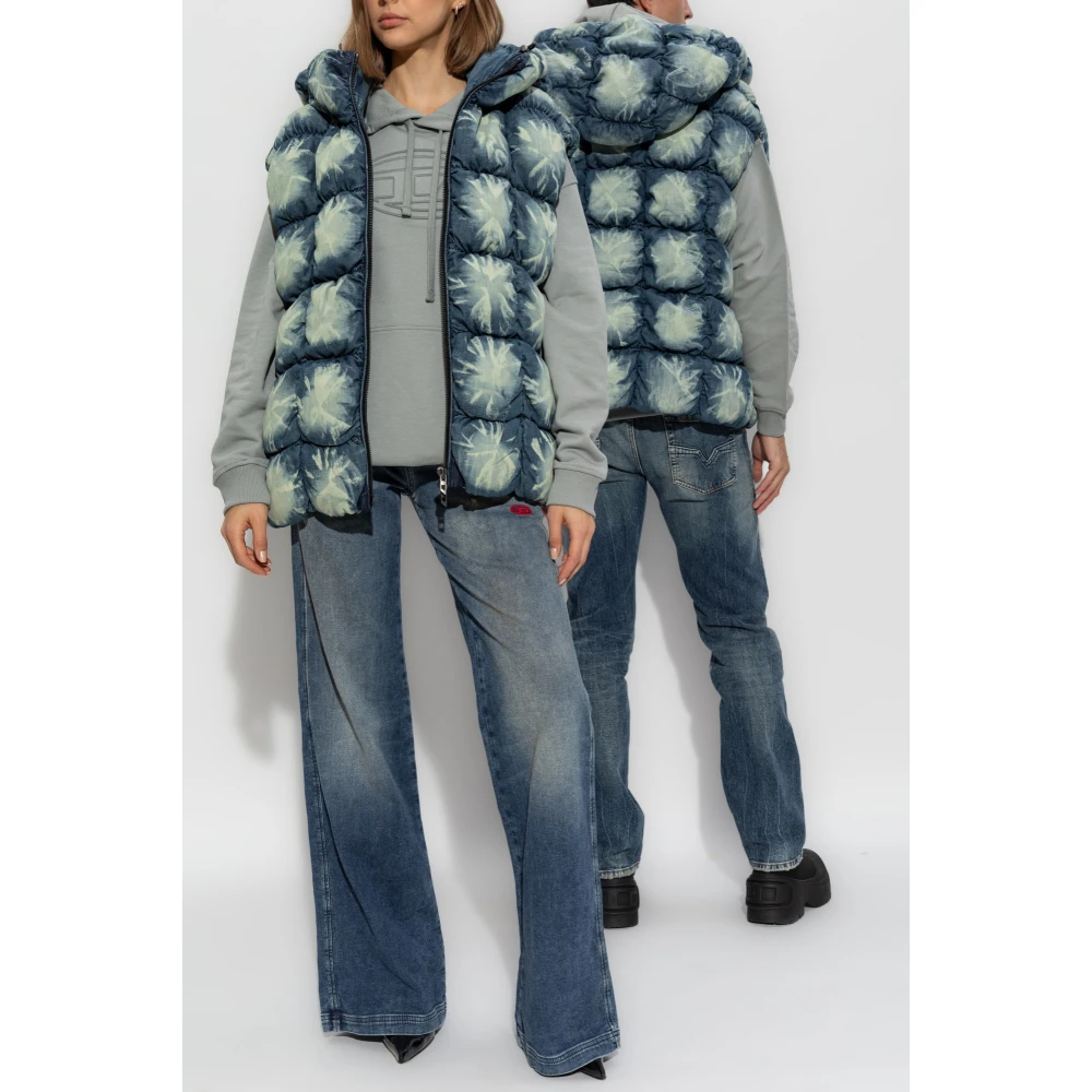 Diesel Gewatteerd vest 'W-Thys' Blue Heren