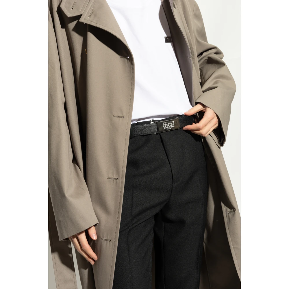 Maison Margiela Leren riem Beige Unisex