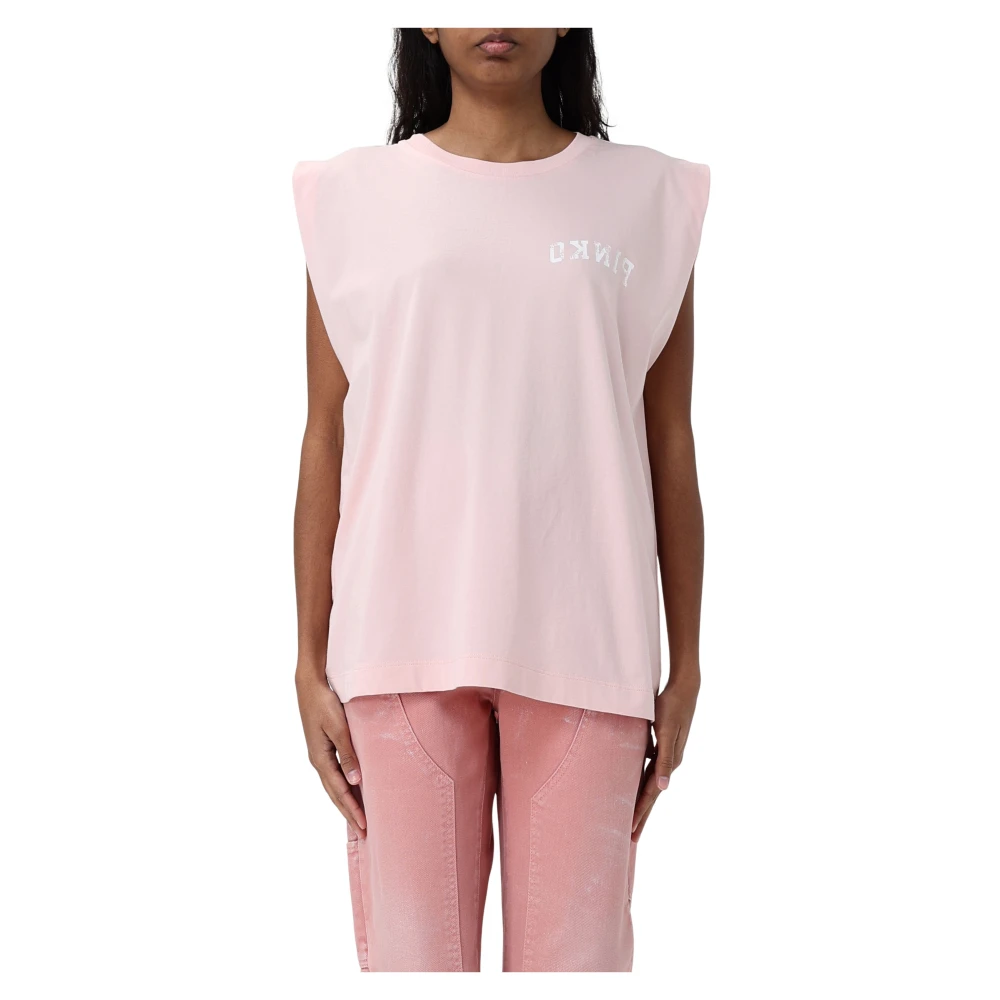 Pinko Rosa Cacao Jersey Tank Top