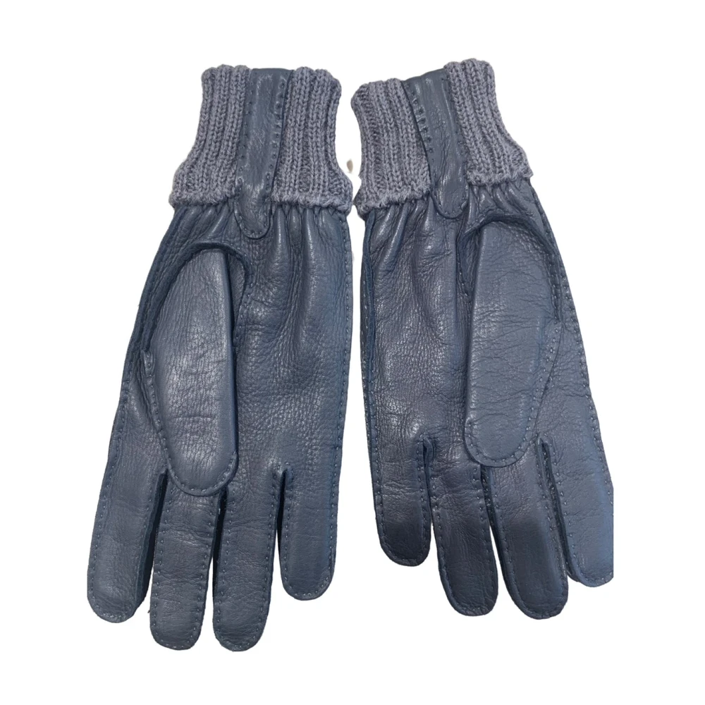 Restelli Guanti Heren Leren Handschoenen Klassiek Model Gray Unisex