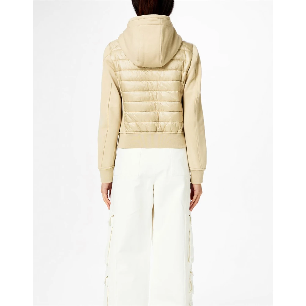Parajumpers Hybride Pufferjas Rits Logo Beige Dames