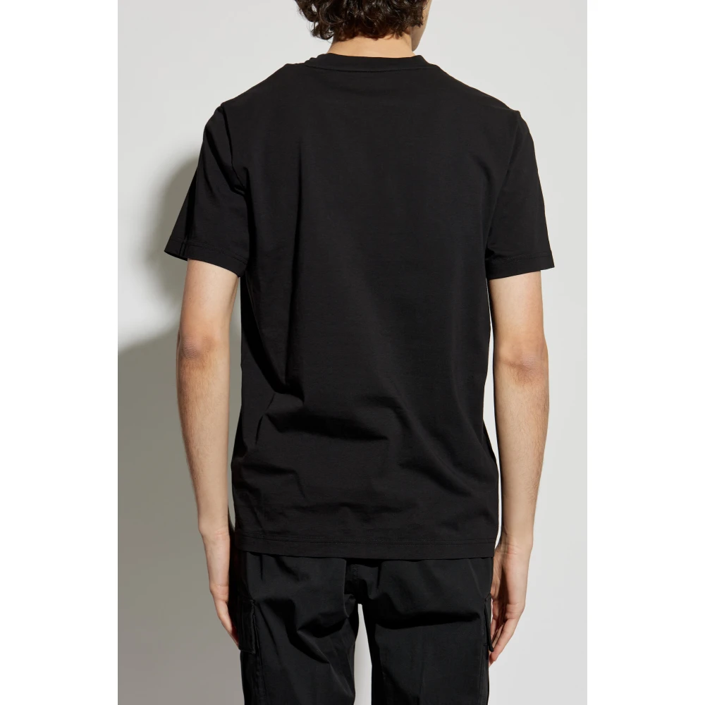 Moncler T-shirt met logopatch Black Heren