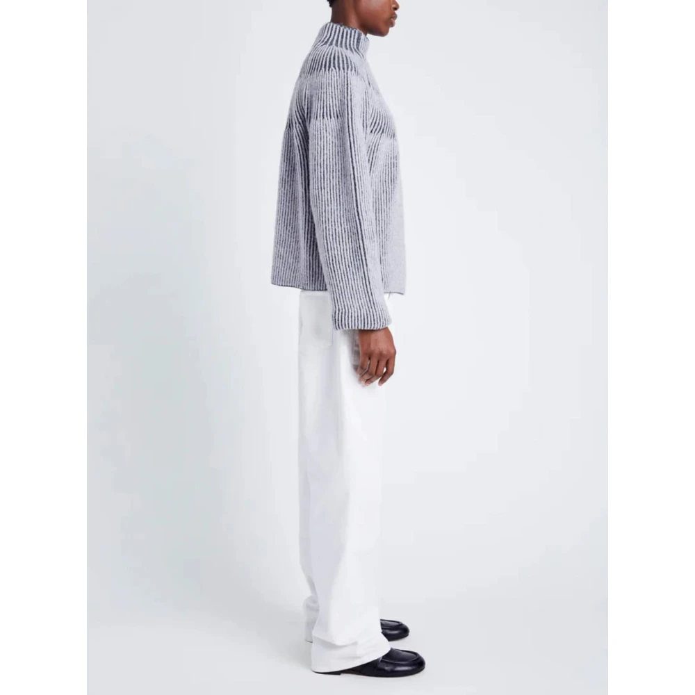 Proenza Schouler Jacquard Brynn Sweater Stijlvol Comfortabel Uniek Gray Dames