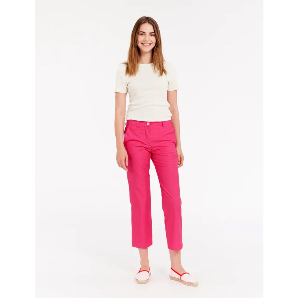 Ines De La Fressange Paris Roze 7 8 op maat gemaakte broek Pink Dames