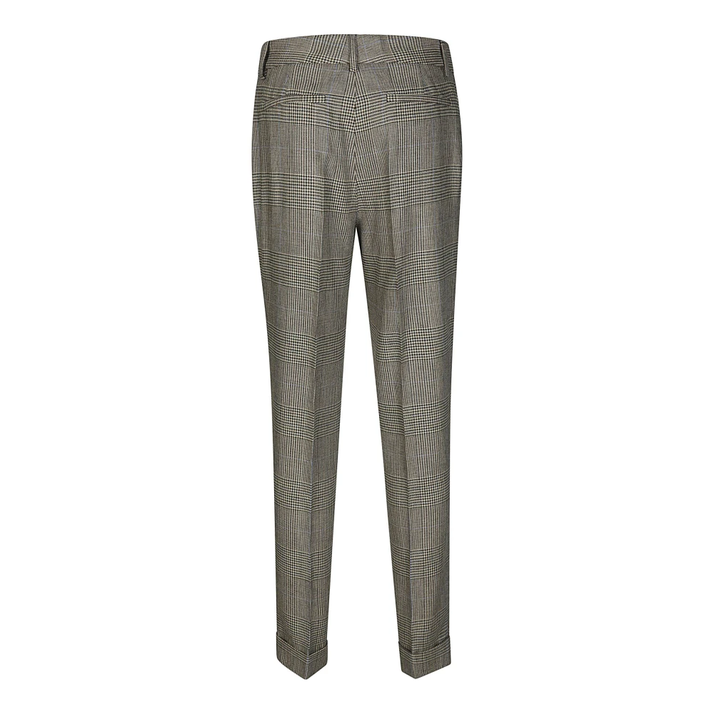 P.a.r.o.s.h. Rechte Prins van Wales Broek Beige Dames