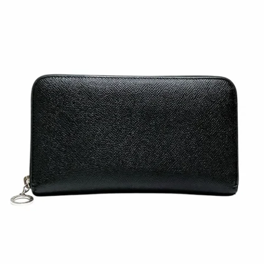 Bvlgari Vintage Pre-owned Leather wallets Black Heren