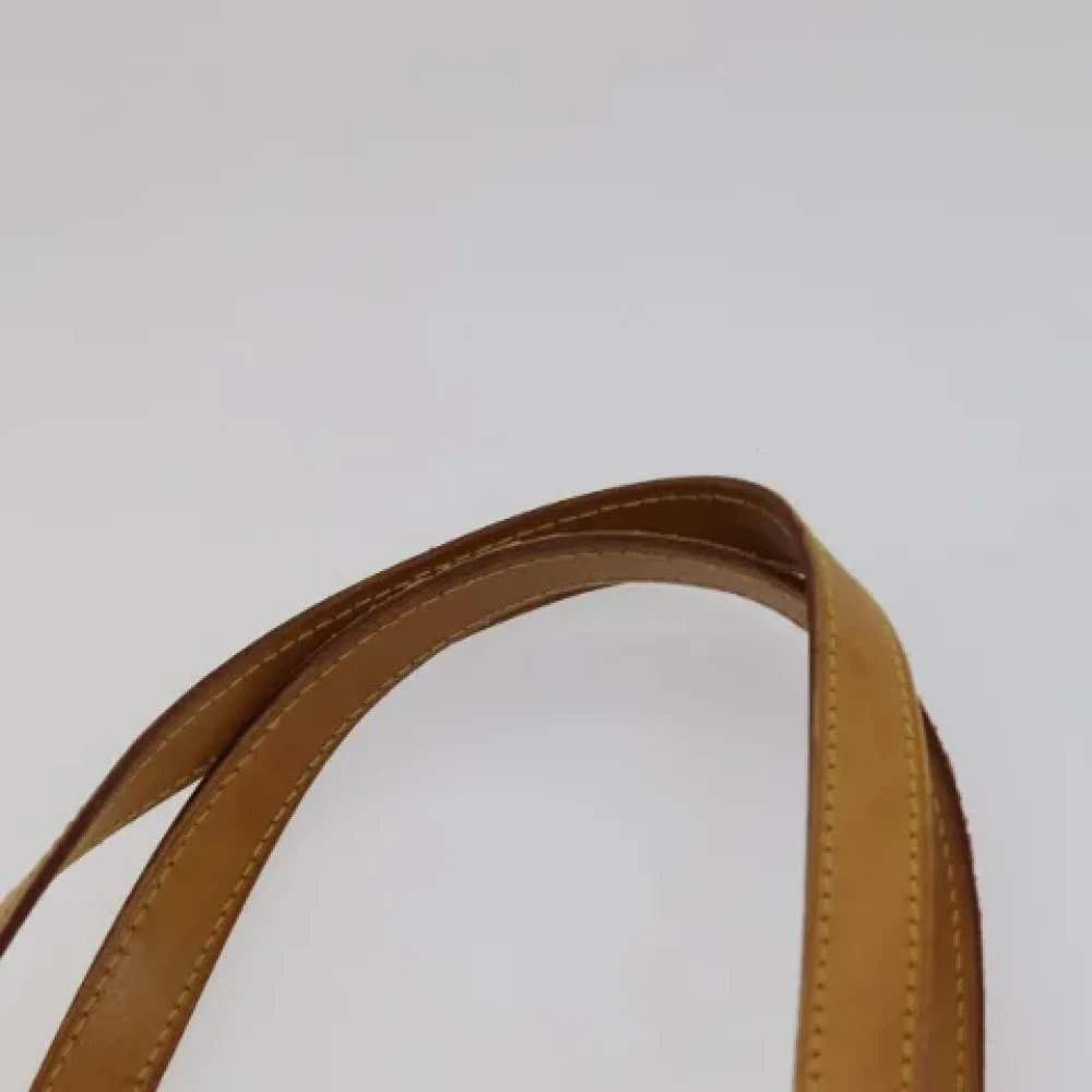 Louis Vuitton Vintage Pre-owned Leather handbags Beige Dames