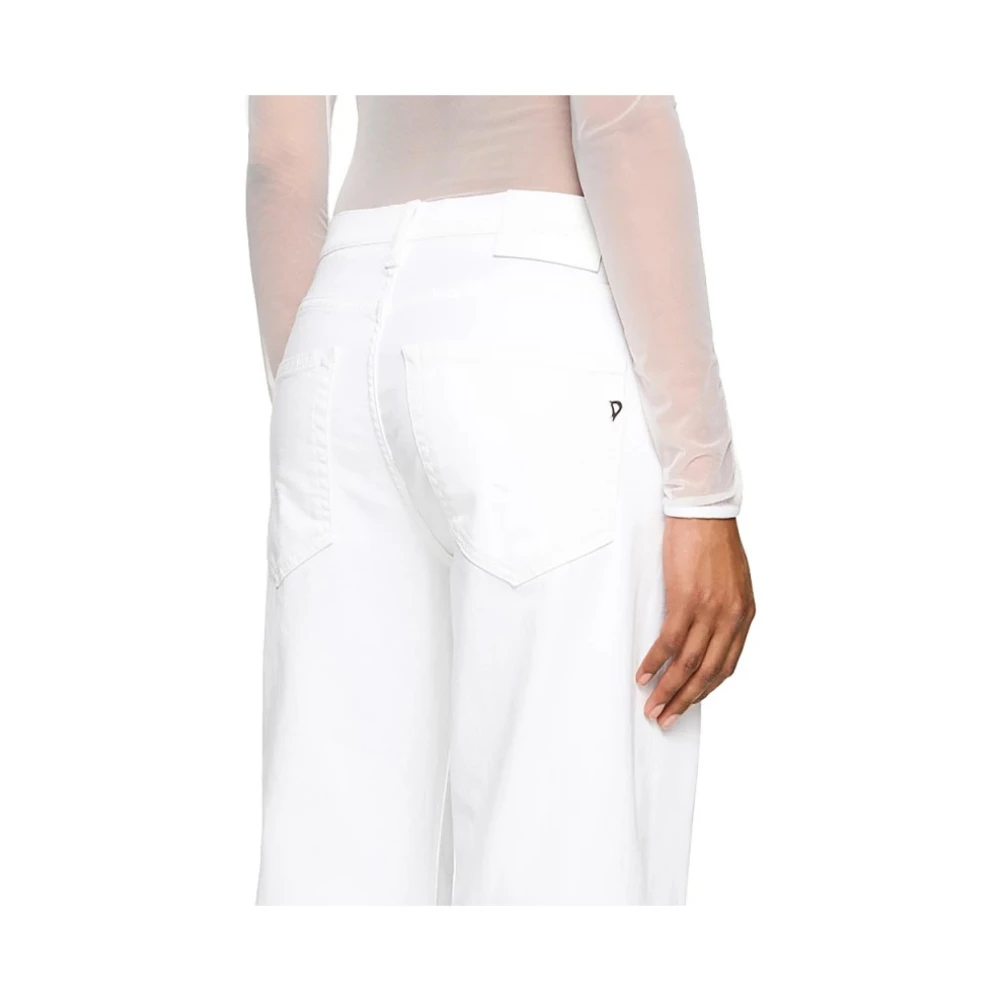 Dondup Zwarte Loose Fit Jeans Jacklyn White Dames