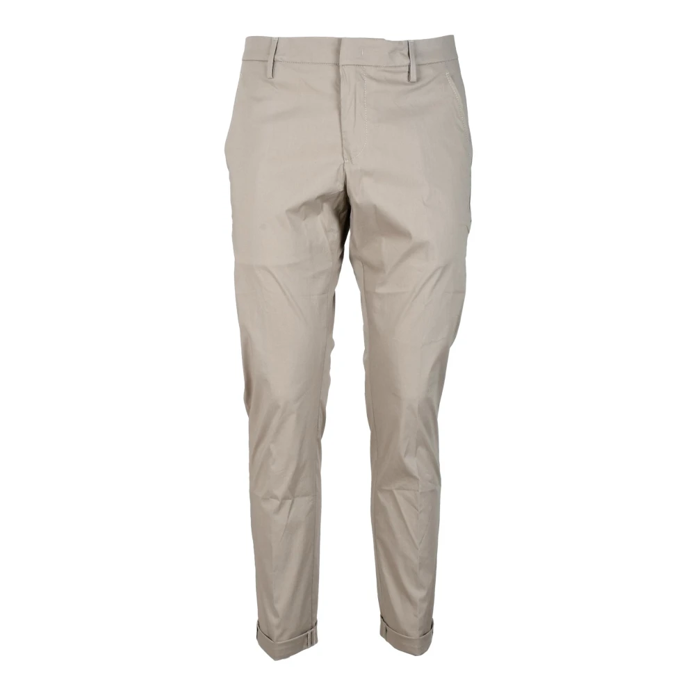 Dondup Herr Beige Byxor W35, Bomull, Gaubert-Byxor Med Dragkedjeförsedda Fickor