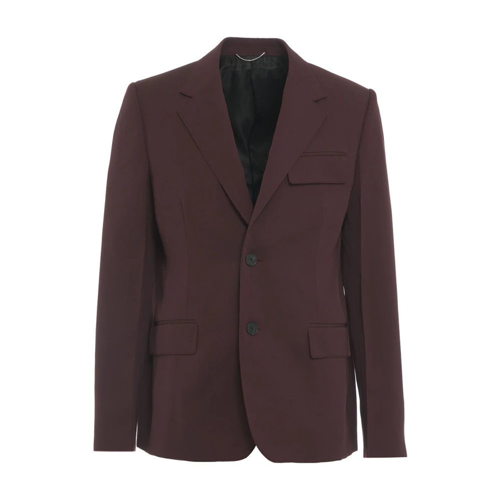 Lanvin Rode Single-Breasted Blazer Aw24 Red Heren