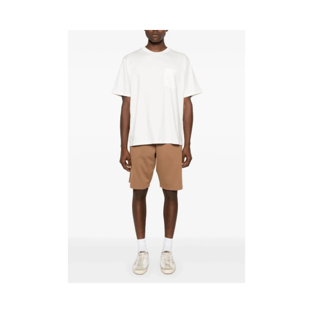Lardini Wit Katoenen T-shirt met Zak White Heren