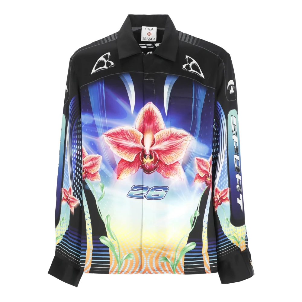 Casablanca Men's Black Casual Shirts, M, Shirts