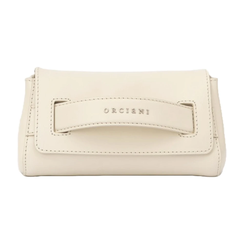 Orciani Handtas van glad leer met afneembare band Beige Dames