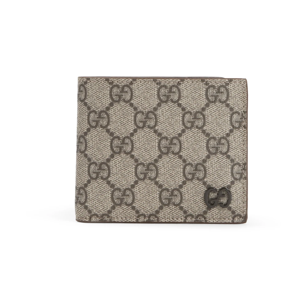 Gucci Bruine GG bi-fold portemonnee met interieur Beige Heren