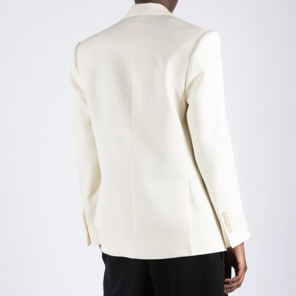 Wardrobe.nyc Dubbelborstige Wollen Blazer White Dames