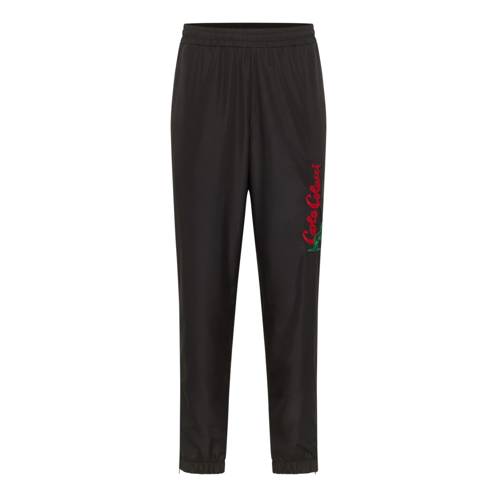 Carlo Colucci Men's Black Tracksuit Trousers