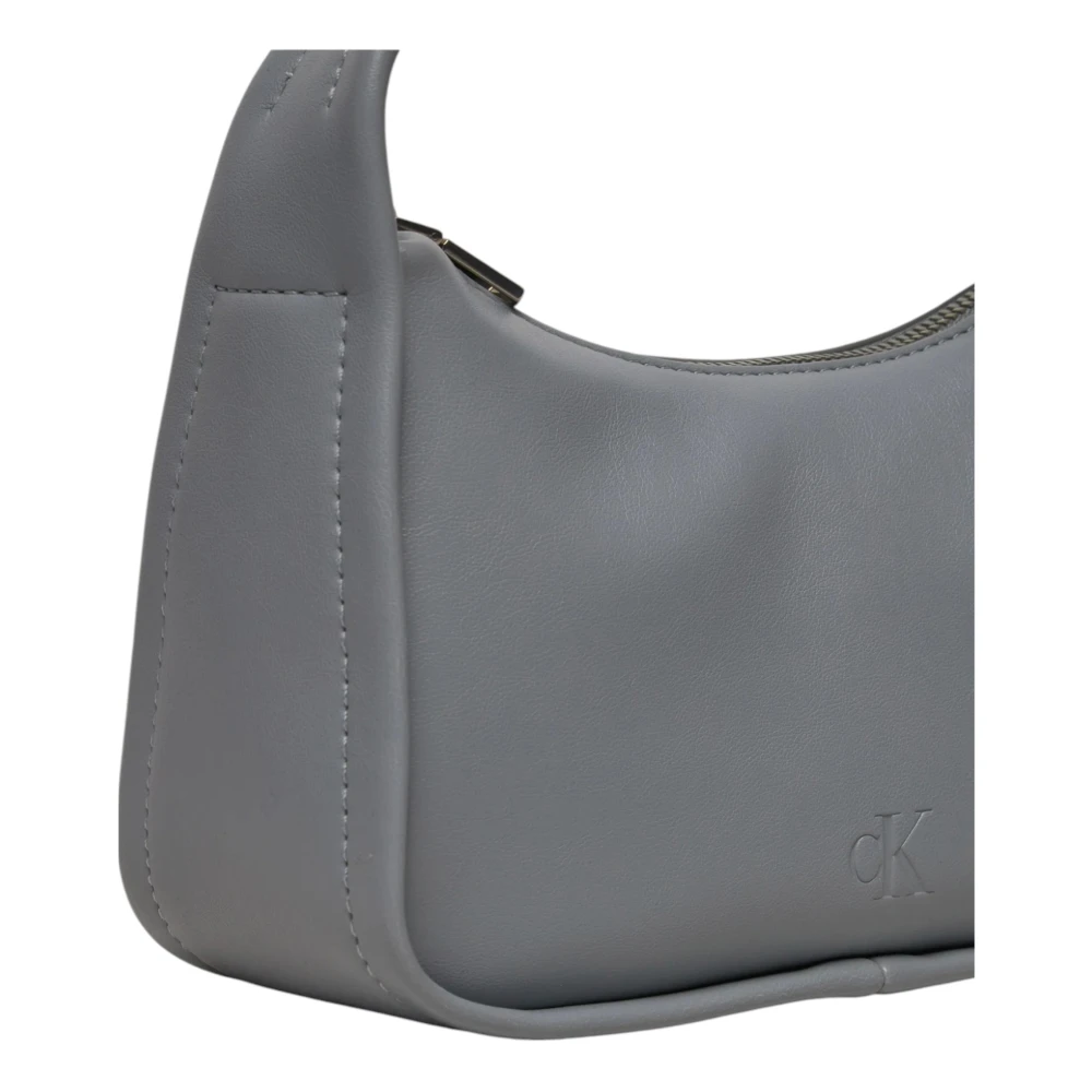 Calvin Klein Grijze Rits Tas met Binnen Zakken Gray Dames