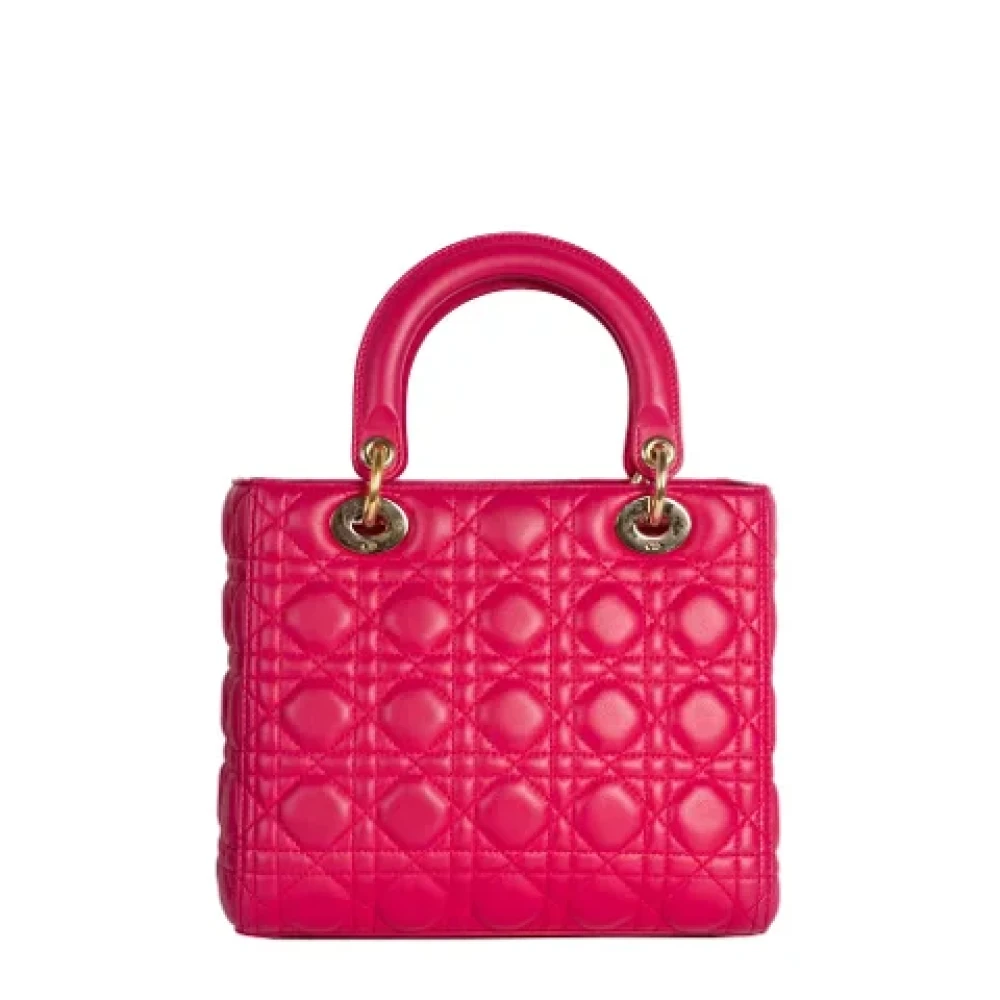 Dior Vintage Pre-owned Leather dior-bags Pink Dames