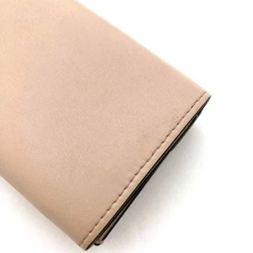 Fendi Vintage Pre-owned Leather wallets Beige Dames