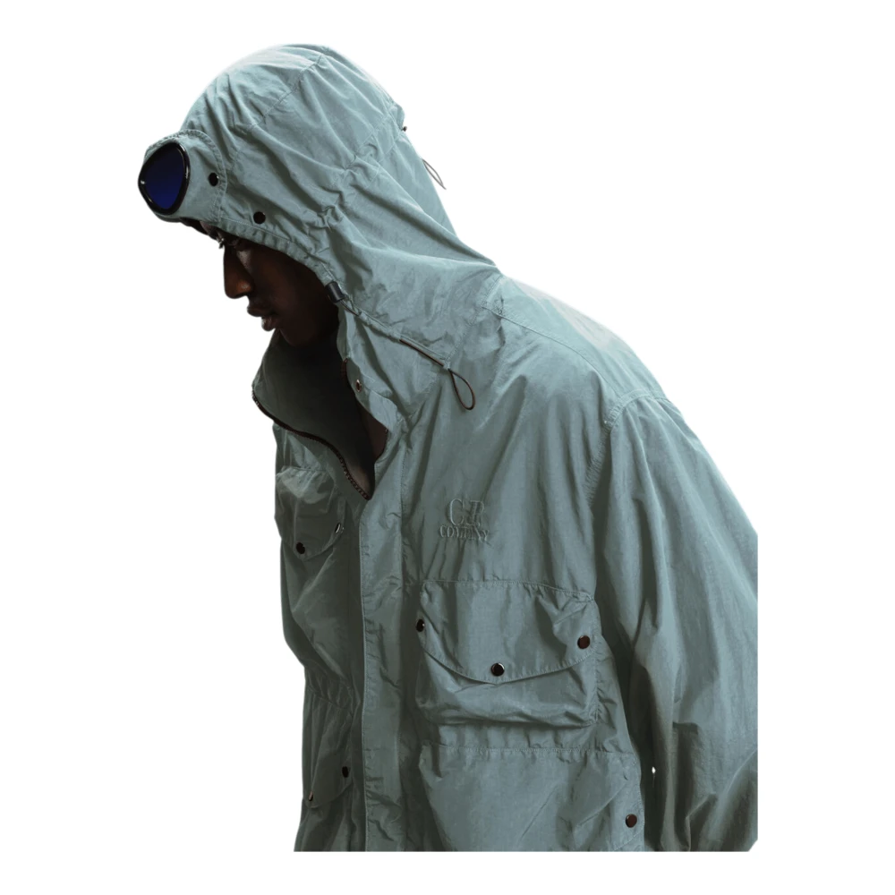 C.P. Company Stormy Weather Nylon Goggle Jas Blue Heren