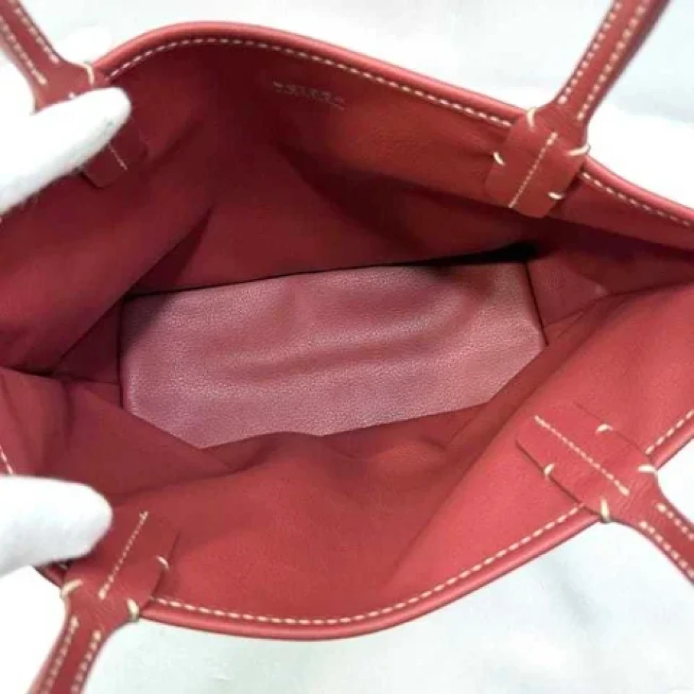 Goyard Vintage Pre-owned Leather shoulder-bags Red Dames