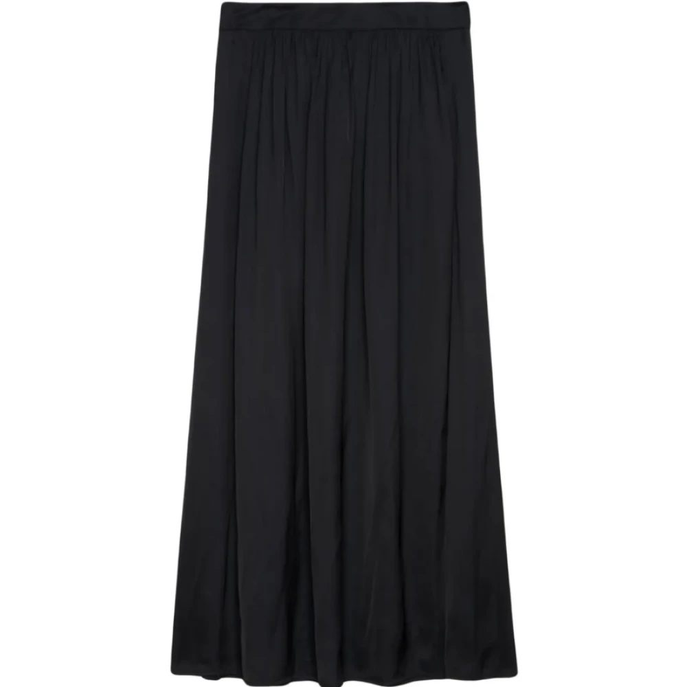 Zadig & Voltaire Zwarte Satijnen Split Rok Black Dames