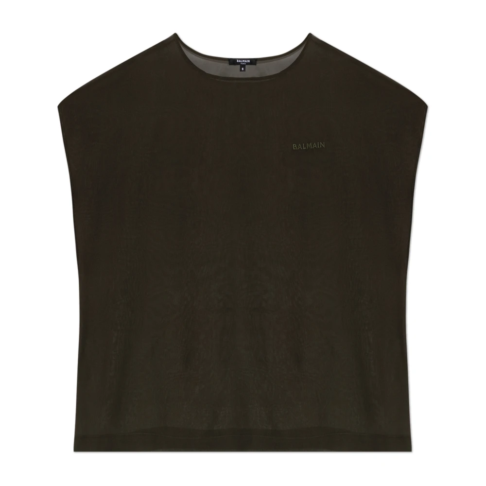 Balmain Zijden top Green Dames