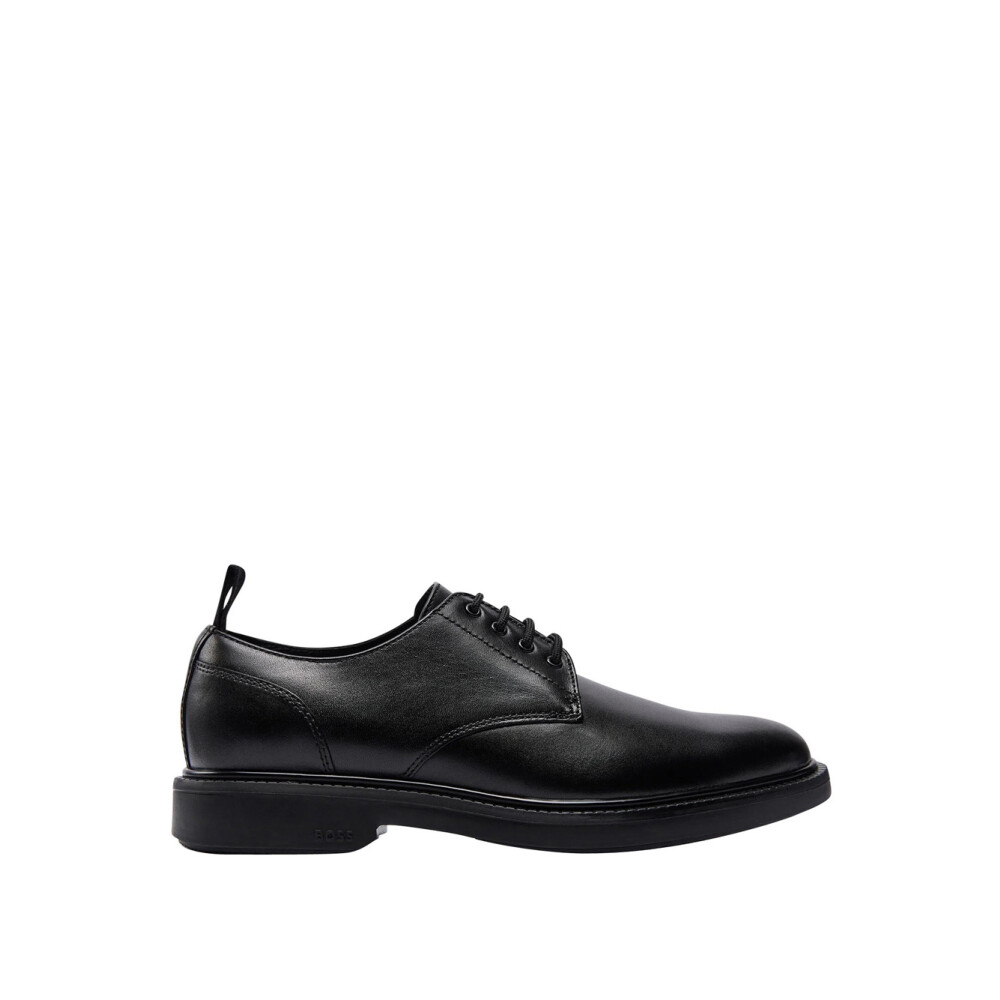 Zwarte platte schoenen vetersluiting elegante stijl Hugo Boss Nette schoenen Miinto.be