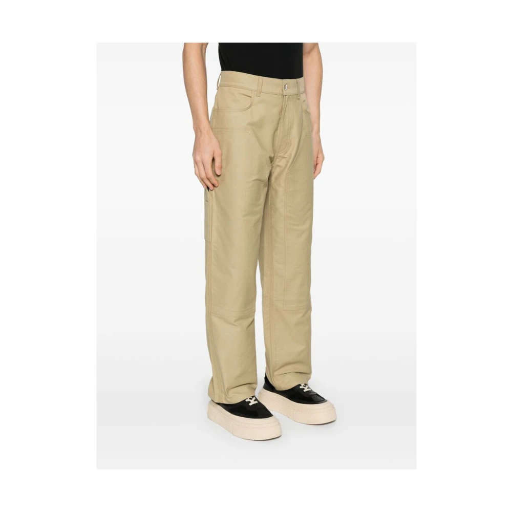 Agolde Olijfgroene jeans met zakken Green Heren