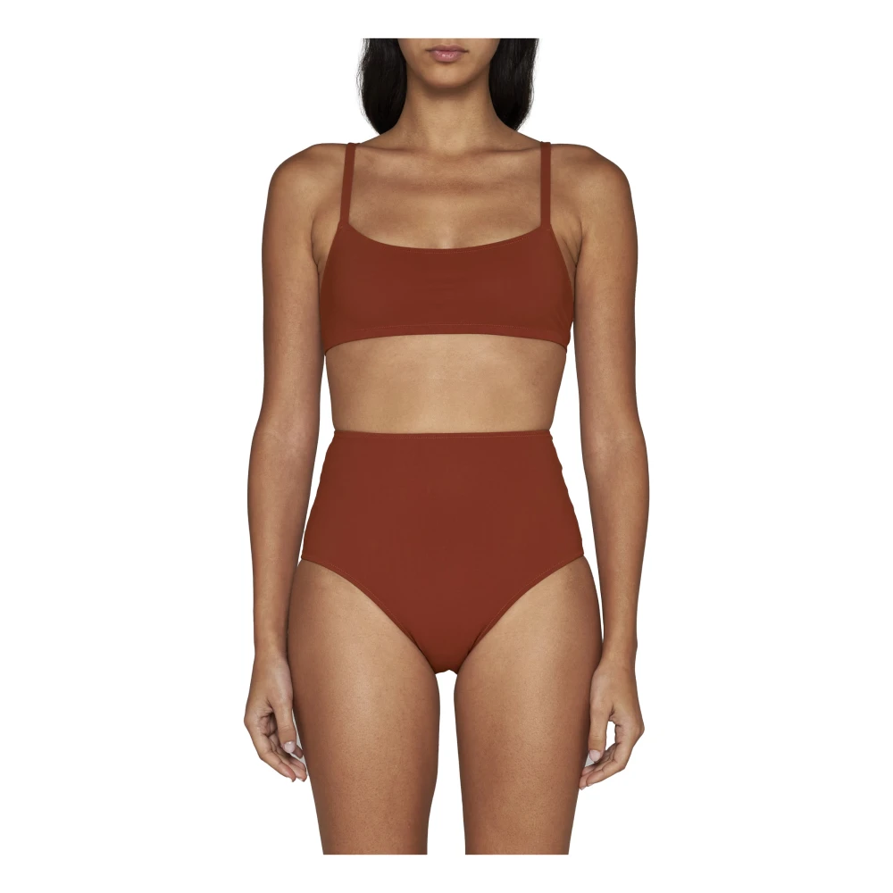 Lido Hoge Taille Bikini Set Brown Dames