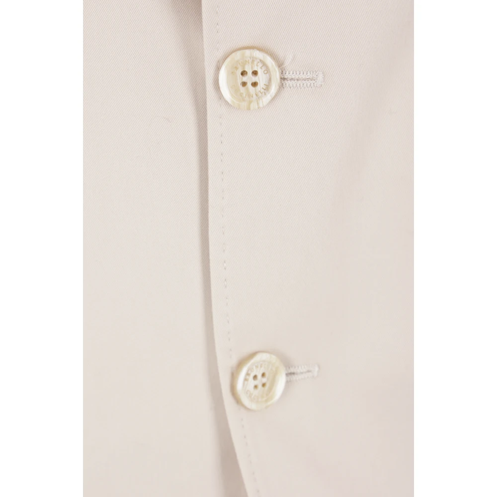 BRUNELLO CUCINELLI Beige Katoen Kasjmier Tweedelig Pak Pink Heren