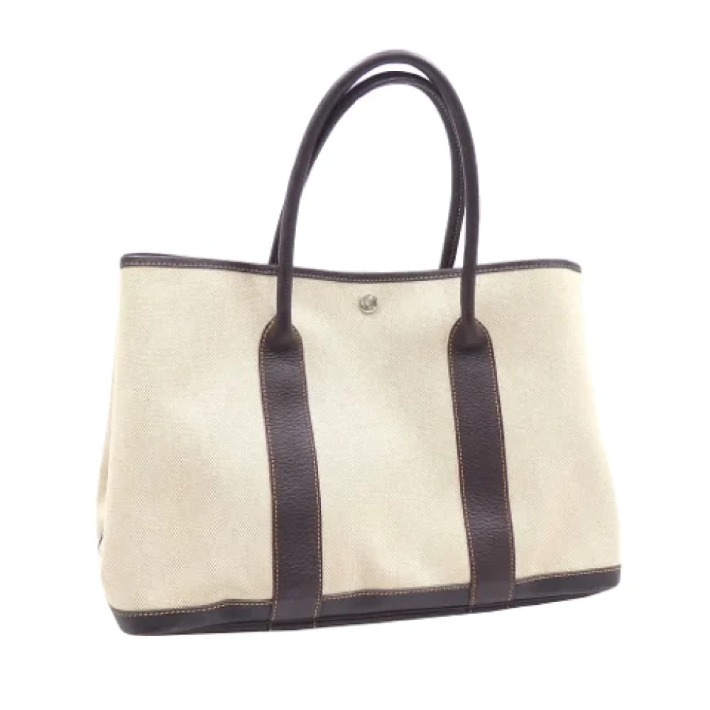 Hermès Vintage Pre-owned Canvas shoulder-bags Brown Dames