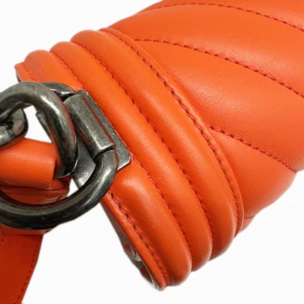Chanel Vintage Pre-owned Leather chanel-bags Orange Dames