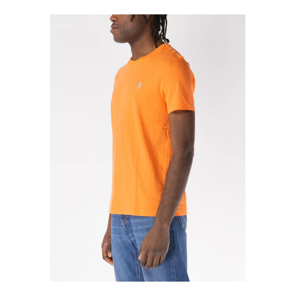 Polo Ralph Lauren Geborduurd T-shirt met korte mouwen en ronde hals Orange Heren