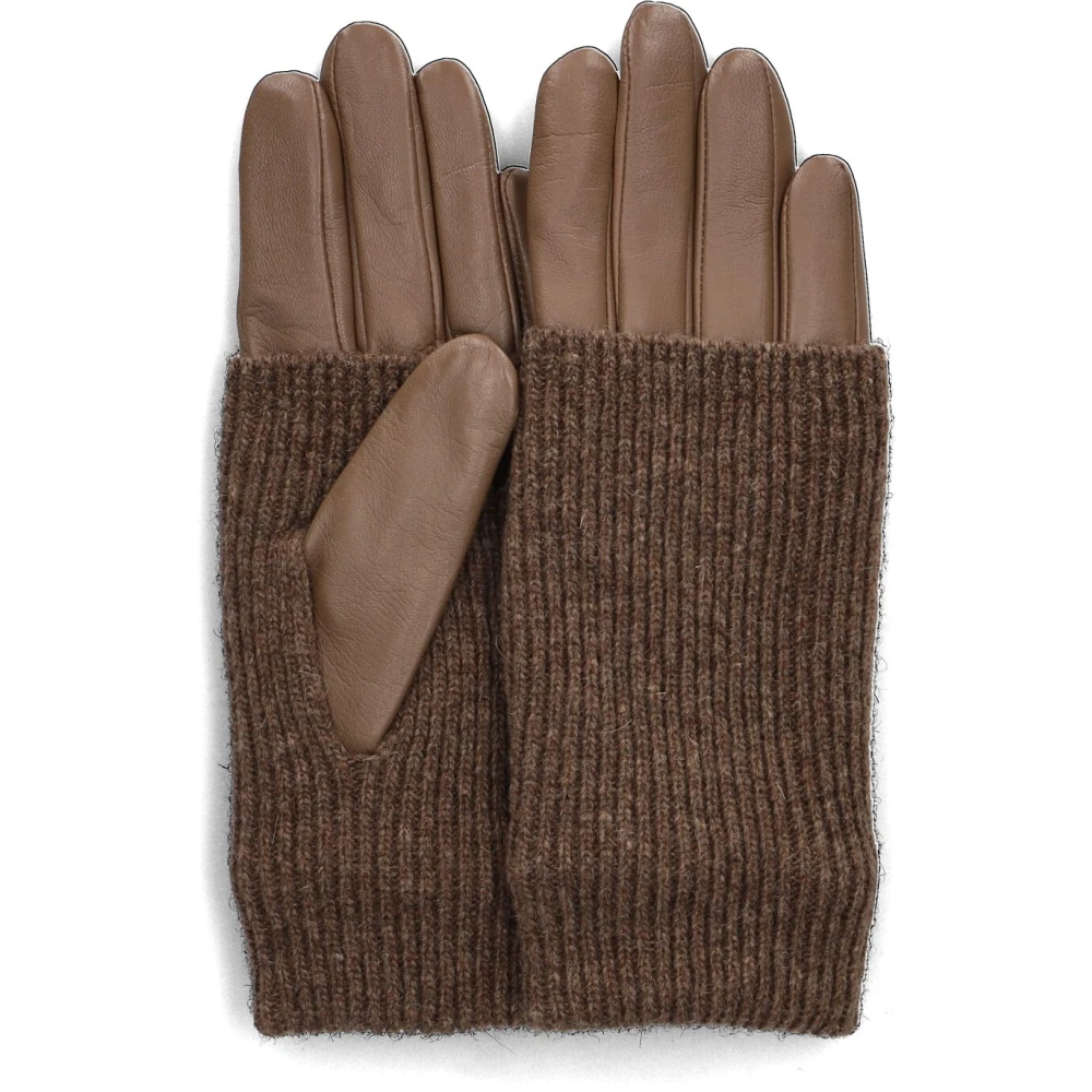 Markberg Beige Leren Statement Handschoenen Beige Dames