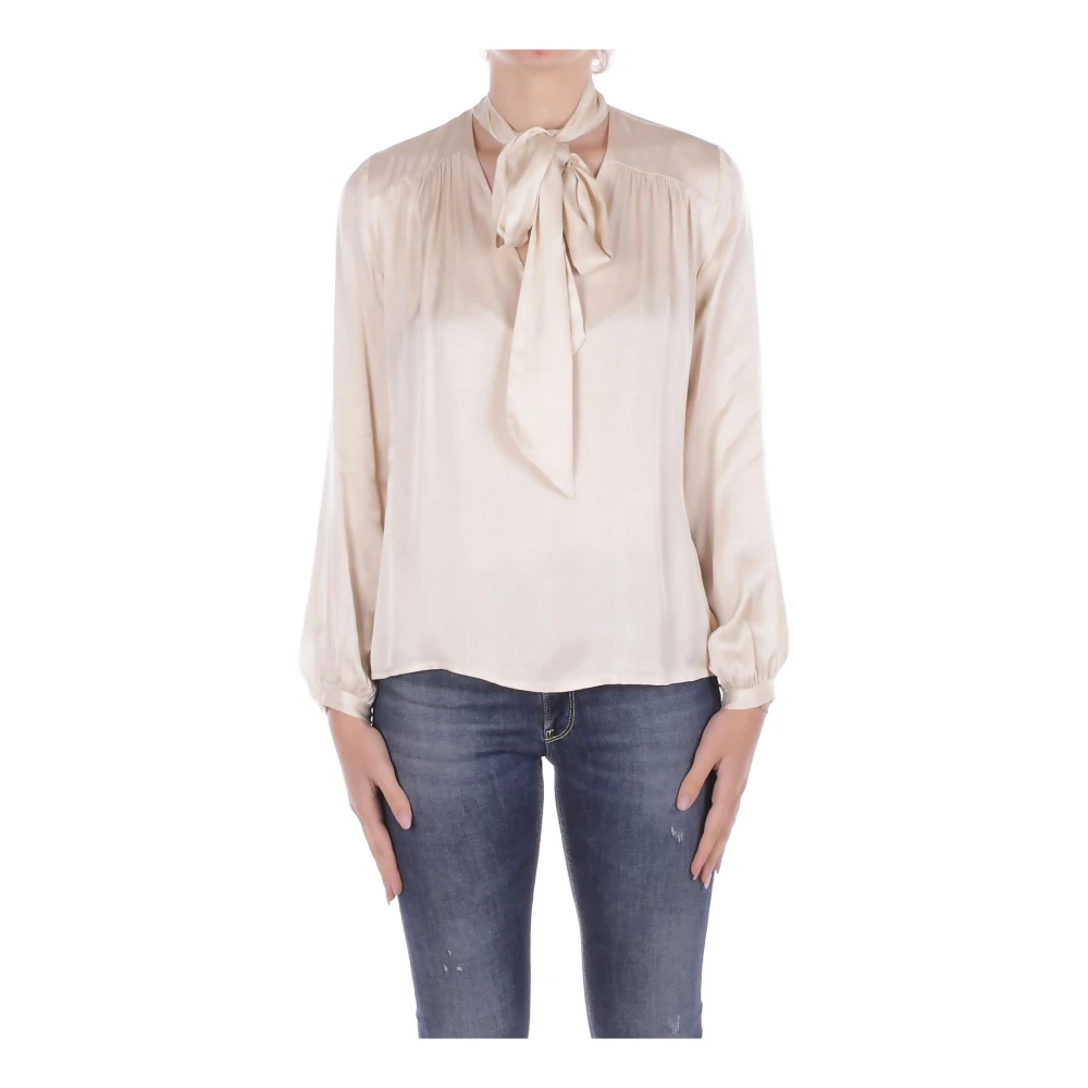 Manila Grace Women's Beige Blouses, L, Blouse