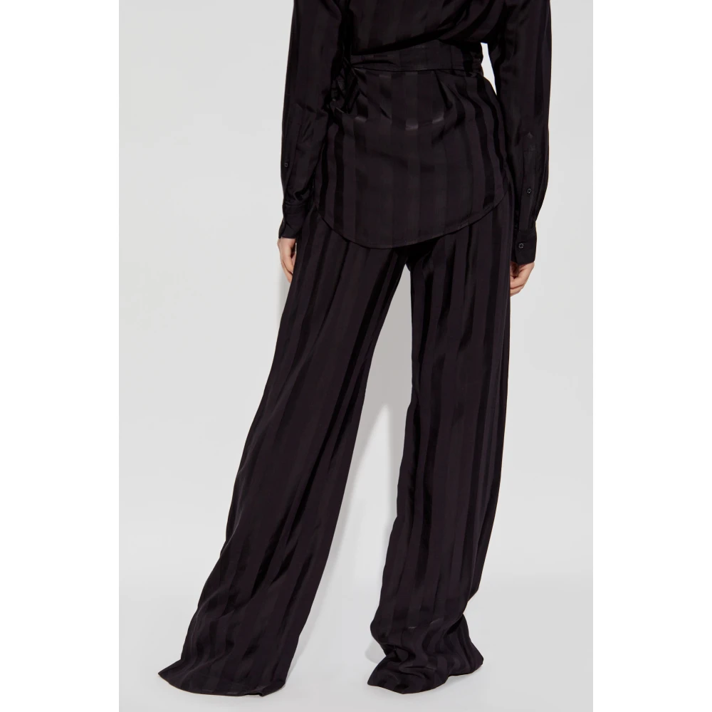 Golden Goose Gestreepte Broek Black Dames