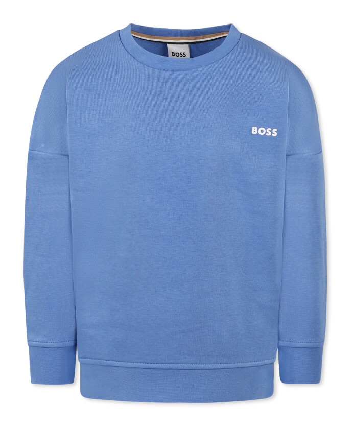 sweatshirt-col-rond-bleu