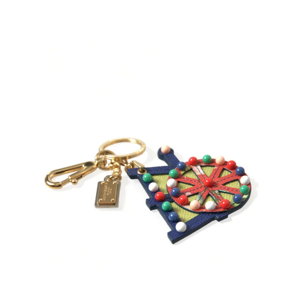 Dolce & Gabbana Multicolor Cellulose Designer Sleutelhanger Multicolor Dames