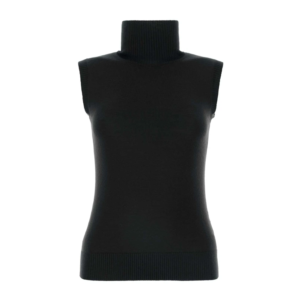 SPORTMAX Zwarte Wollen Vest Black Dames