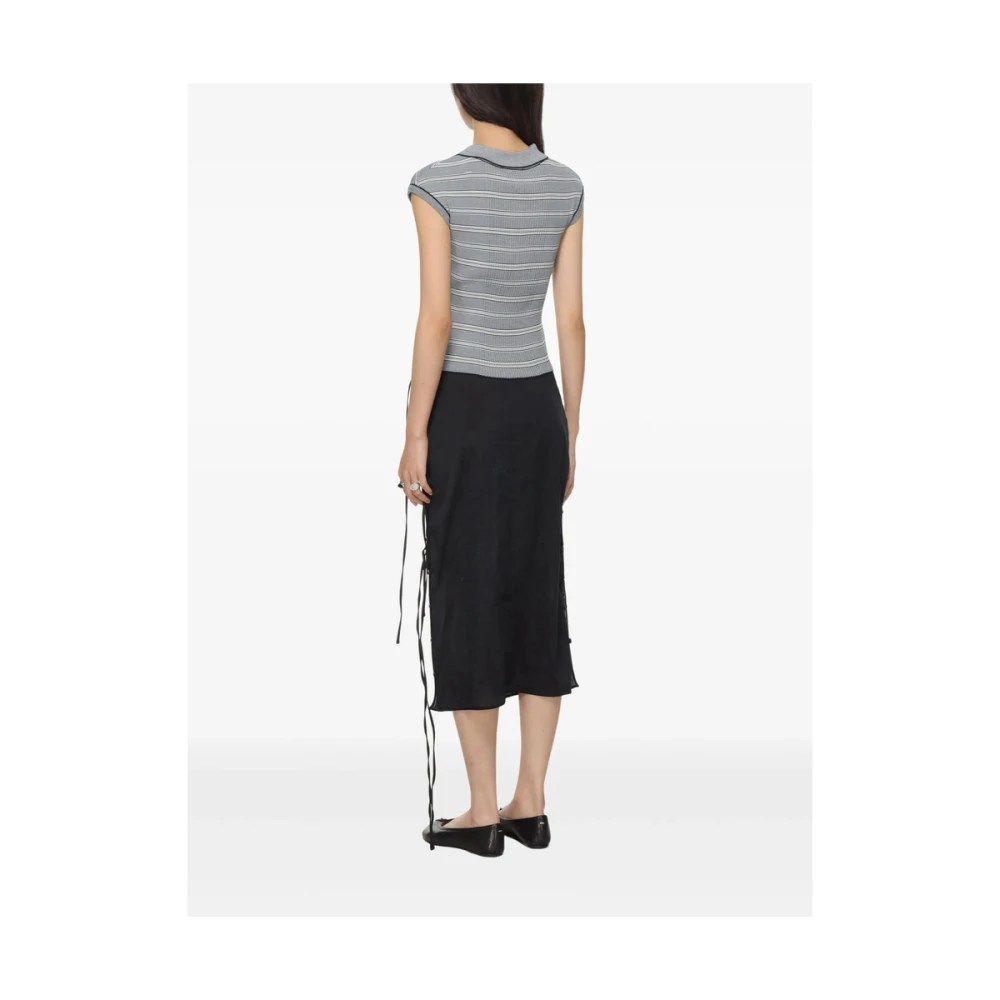 LOW Classic Blauw Gestreepte Polotrui Gray Dames