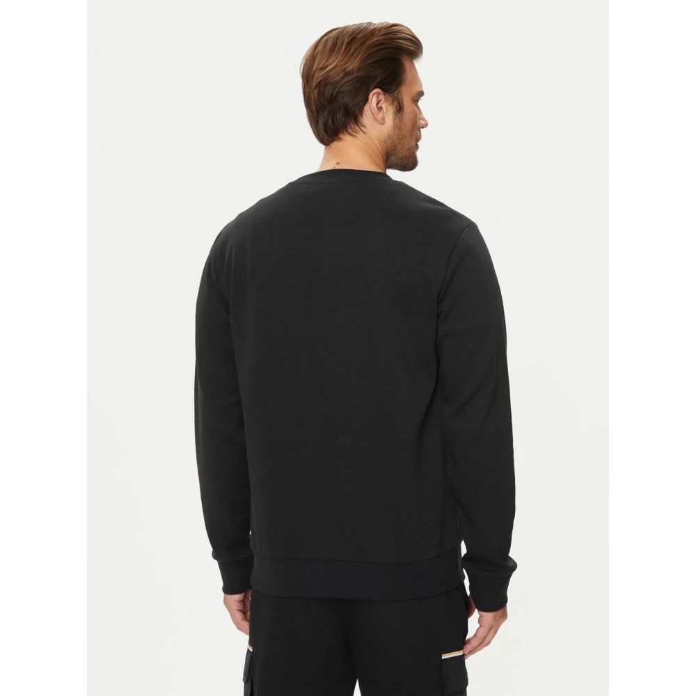 Boss Metalen Logo Crewneck Sweatshirt C Sharpe Black Heren